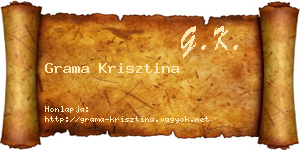 Grama Krisztina névjegykártya