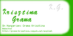 krisztina grama business card